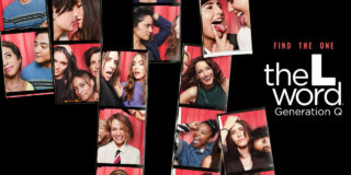 Poster for "The L Word Generation Q" featuring a collage of snapshot-style photos of the series cast